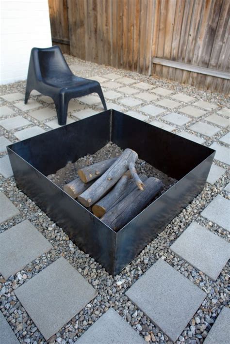 make steel fire box|modern steel fire pit instructions.